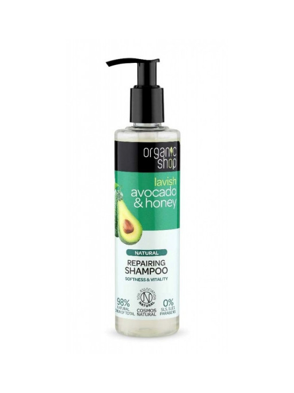 Sampon bio reparator Avocado & Miere, 280 ml - Organic Shop