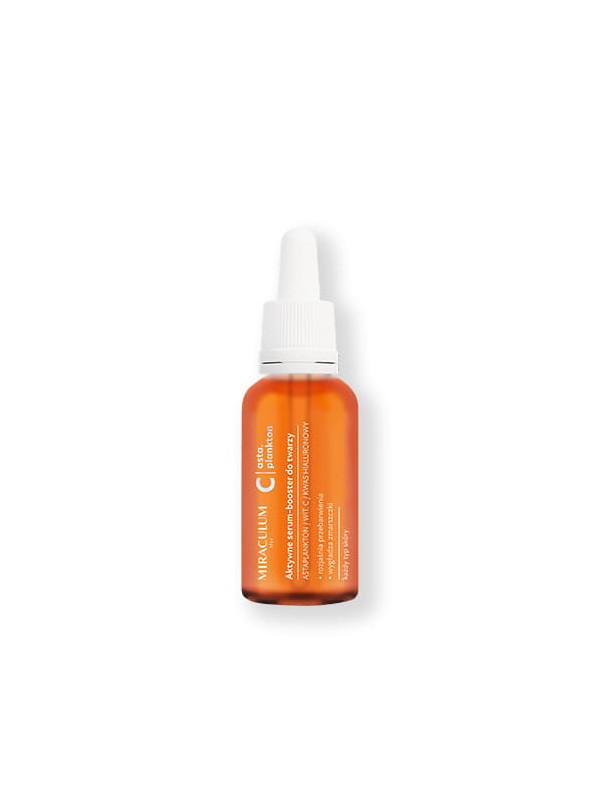 Ser booster activ vitamina C si acid hialuronic pentru fata 30ml - Miraculum