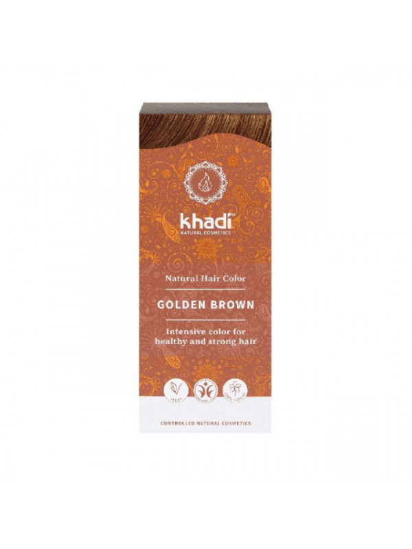 Vopsea de par naturala Saten Auriu - Khadi
