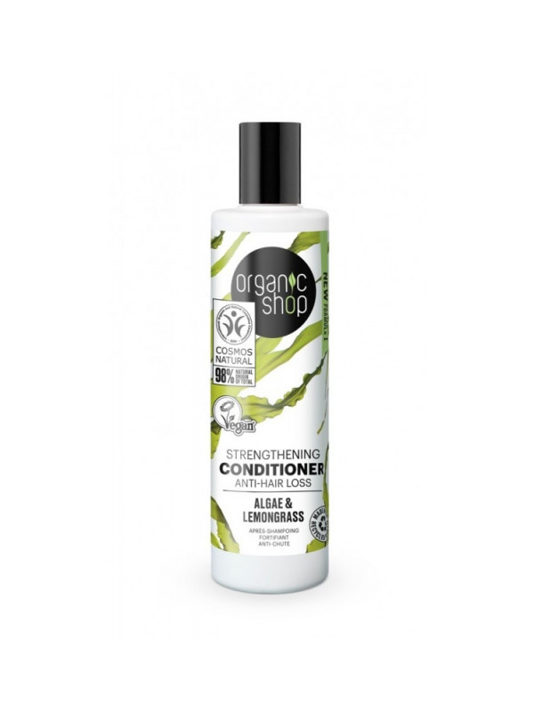 Balsam impotriva caderii parului cu alge Algae & Lemongrass, 280 ml - Organic Shop