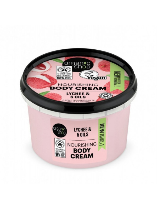 Crema de corp delicioasa Pink Lychee, 250 ml - Organic Shop