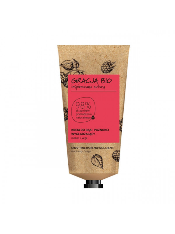 Crema de maini si unghii cu efect de netezire GRACJA BIO cu extract de zmeura 50ml