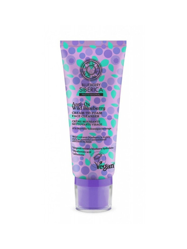Demachiant crema-spuma cu acid hialuronic si alantoina, 100ml - Anti-OX Wild Blueberry