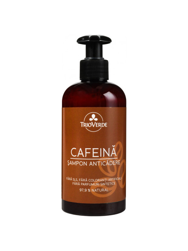 Șampon anticădere cu extract de Cafeină 250ml - Trio Verde