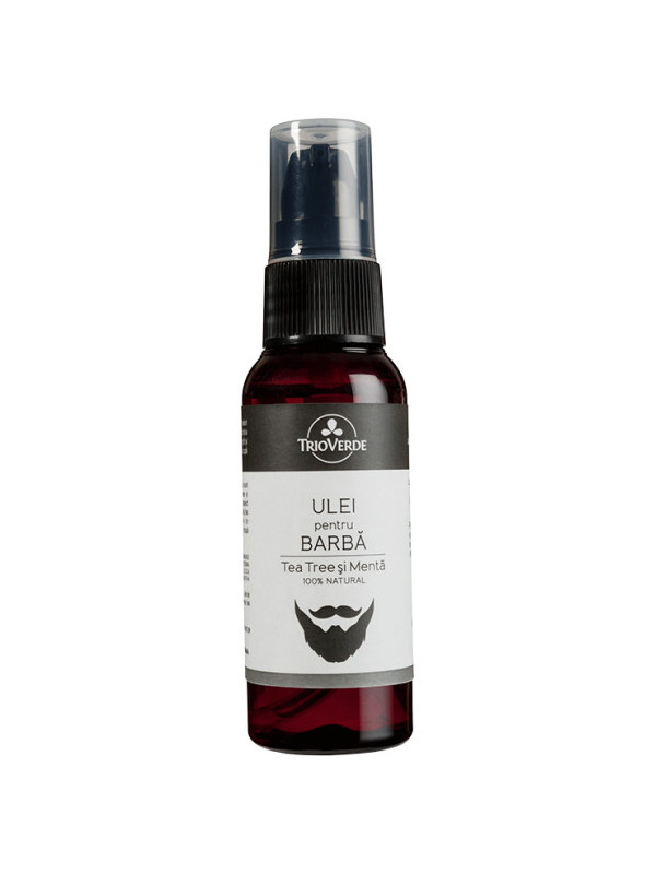 Ulei pentru barbă cu Tea Tree și Mentă 50ml - Trio verde
