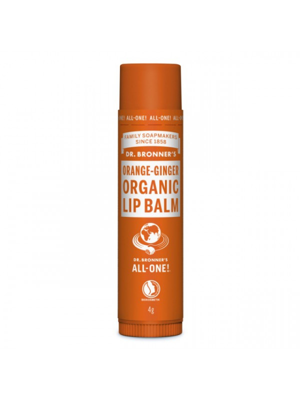 Balsam de buze organic Portocala si Ghimbir 4 grame - Dr Bronner