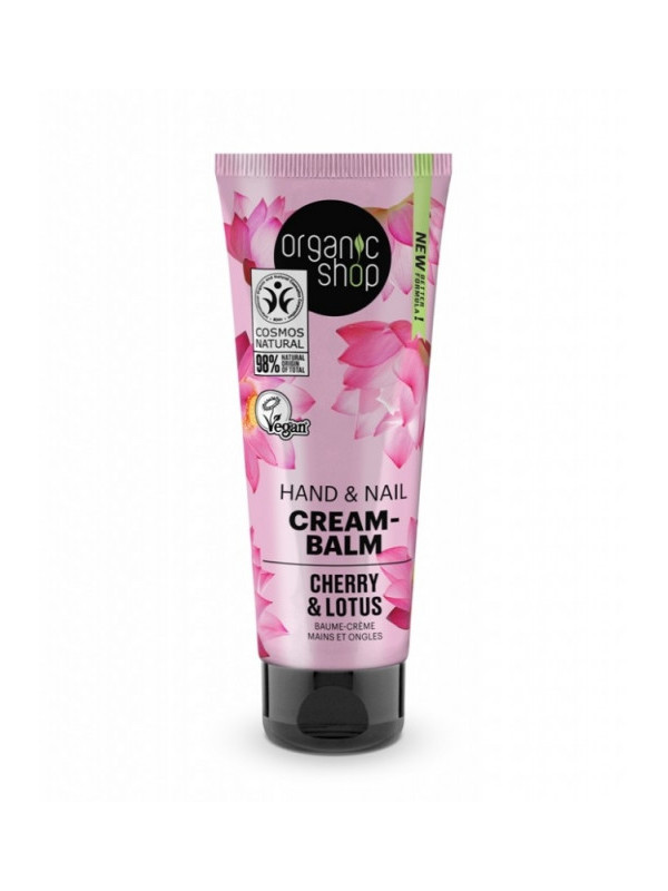 Crema-balsam de maini si unghii Cherry & Lotus, 75ml - Organic Shop