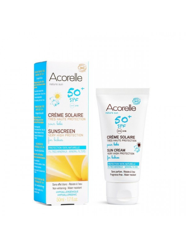 Crema bio protectie solara bebe SPF 50 50ml - Acorelle