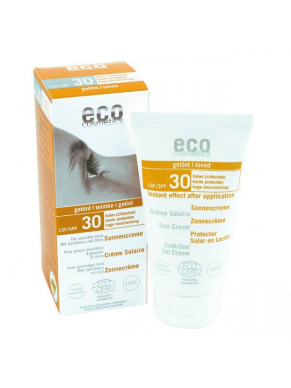 Crema Bio protectie solara FPS 30, nuantata - Eco Cosmetics