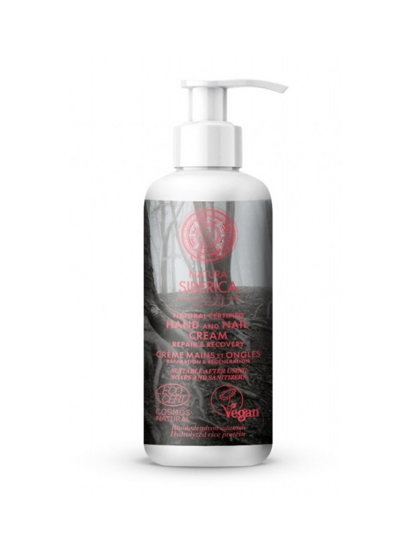 Crema regeneranta maini & unghii cu rododendron, 250ml pompita - Natura Siberica