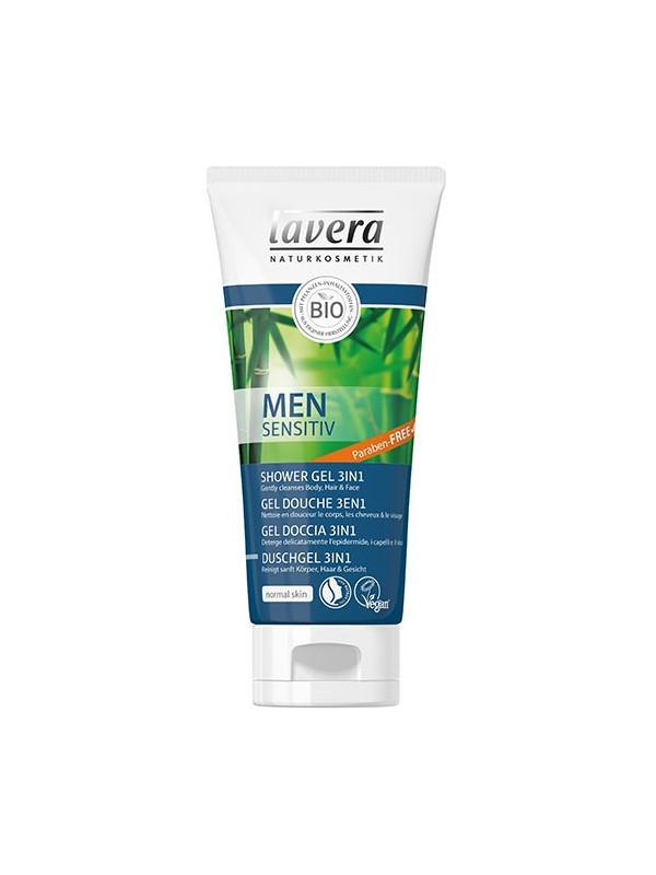 Gel de curatare 3-in-1 par, ten, corp, pentru barbati, 200 ml - LAVERA