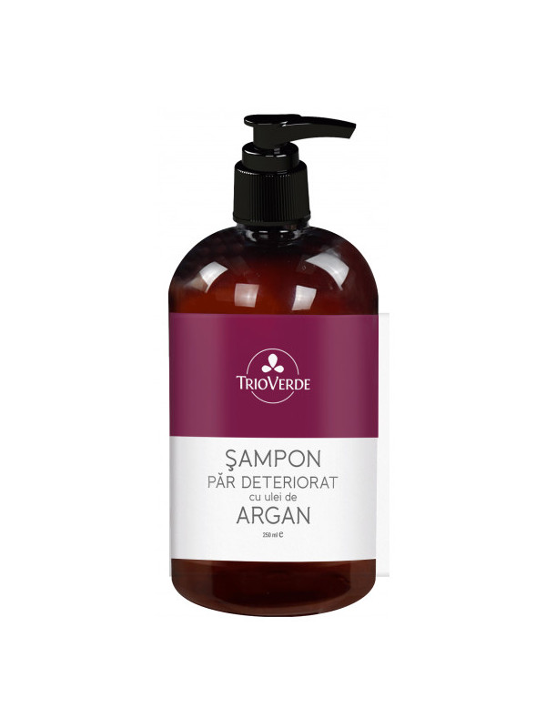 Sampon natural cu ulei de argan pentru par degradat -Trio Verde