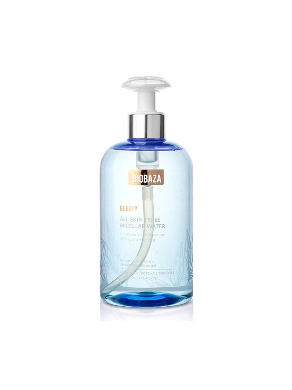 Apa micelara cu acid hialuronic pentru toate tipurile de ten, 500ml - BIOBAZA