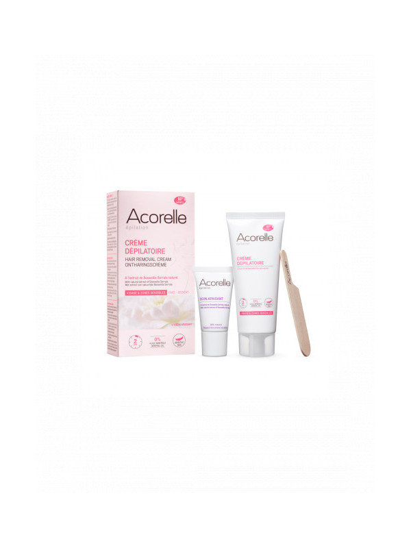 Crema depilatoare naturala pentru fata si zone sensibile 75ml - Acorelle