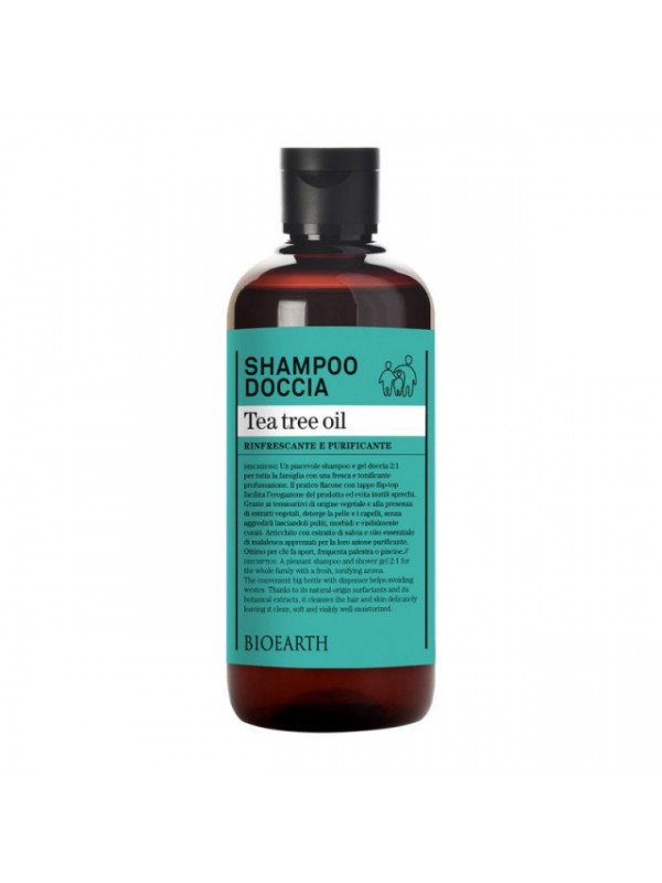 Sampon & gel de dus cu arbore de ceai, 500ml - Bioearth