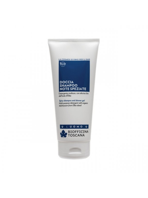 Sampon si gel de dus cu note lemnoase, 200ml - Biofficina Toscana
