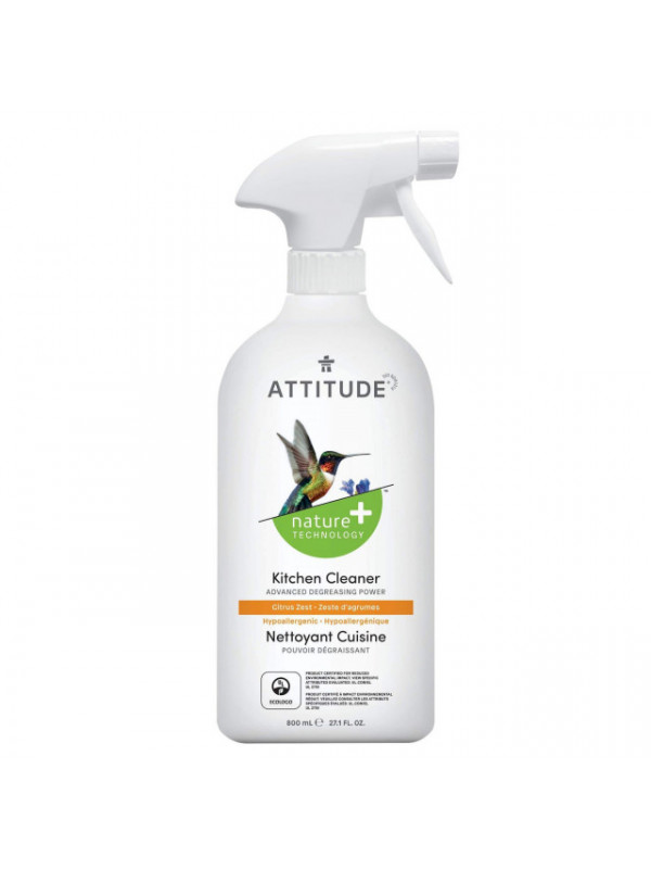 Solutie de curatat bucataria, coaja de citrice, 800ml - ATTITUDE