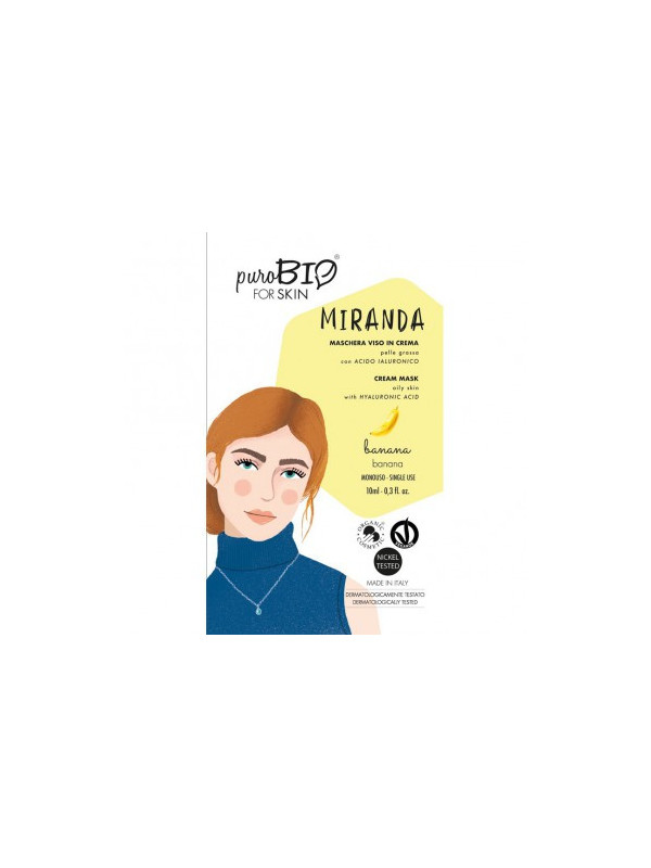 Masca crema ten gras MIRANDA banane, 10ml - PuroBio