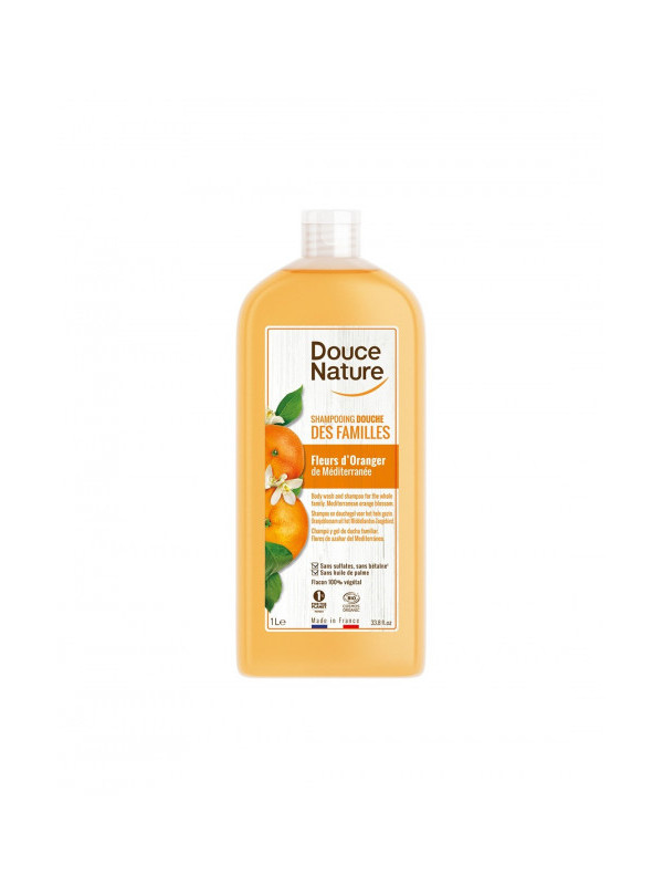 Sampon si gel dus cu portocale FAMILLY SIZE 1L - Douce Nature
