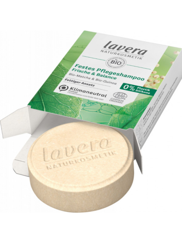 Sampon solid par gras Freshness & Balance, cu matcha si quinoa - LAVERA