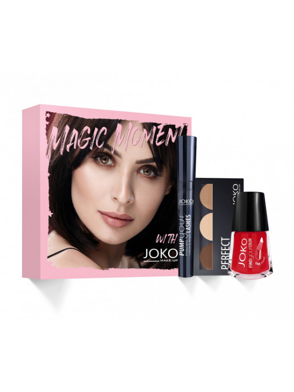 Set Cadou JOKO MAGIC MOMENT 3 (Rimel Pump Your Lashes + Fard TRIO 305 + Lac de unghii GRATIS)