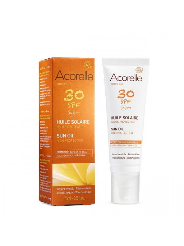 Ulei protectie solara corp cu ulei de Karanja SPF 30 75ml - Acorelle