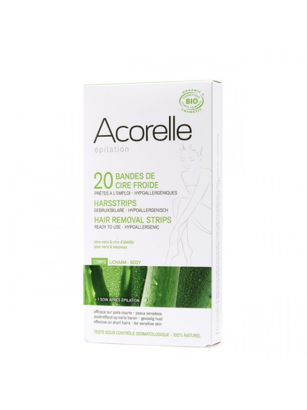 Benzi depilatoare cu ceara rece - corp 10x2buc - Acorelle