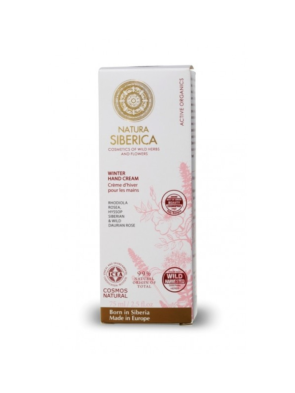 Crema de maini pentru iarna cu plante siberiene, 75 ml - Natura Siberica