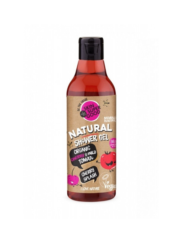 Gel de dus natural Cherry Splash, 250ml - Skin Supergood