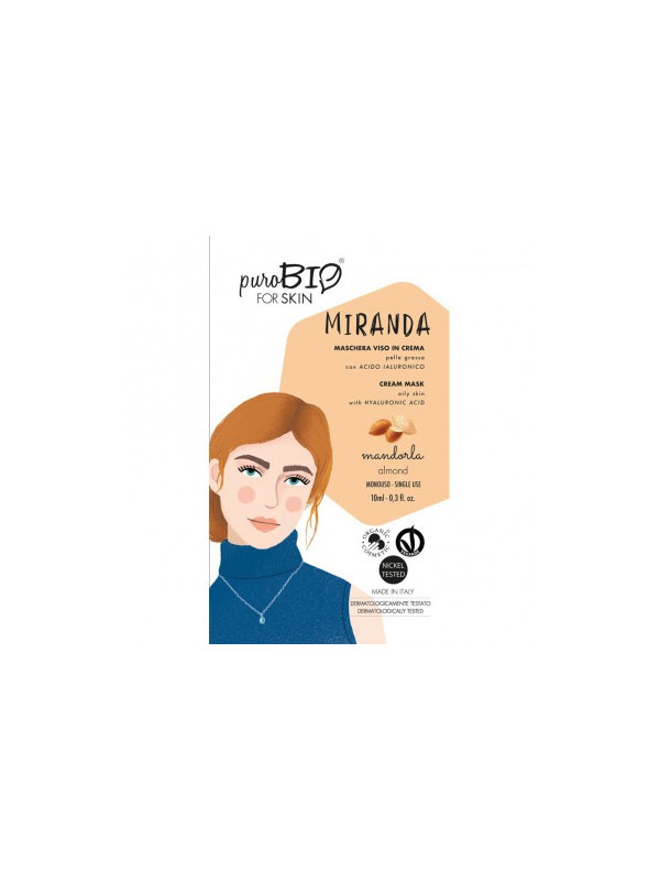 Masca crema ten gras MIRANDA migdale, 10ml - PuroBio