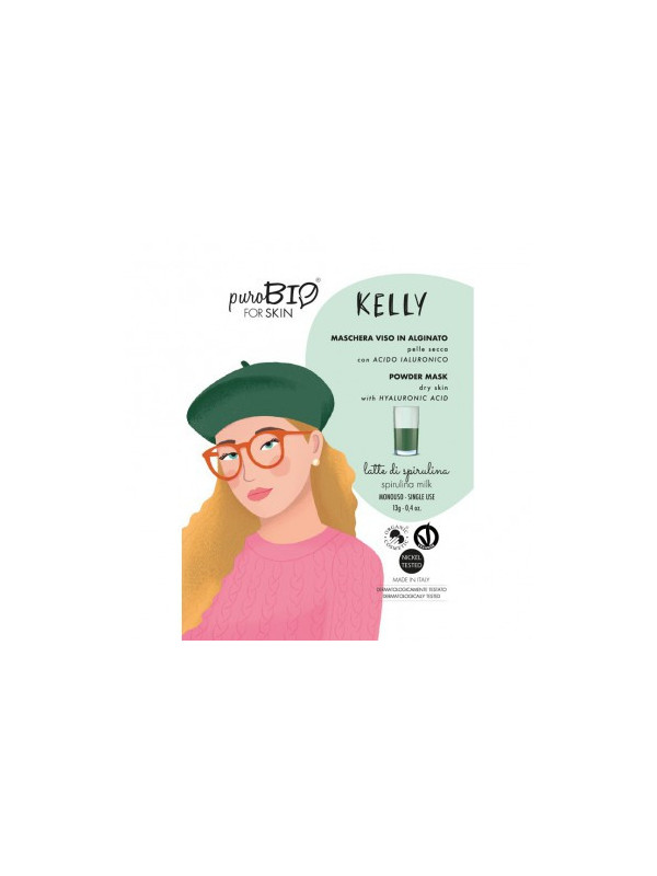 Masca peel-off ten uscat KELLY spirulina, 13gr - PuroBio