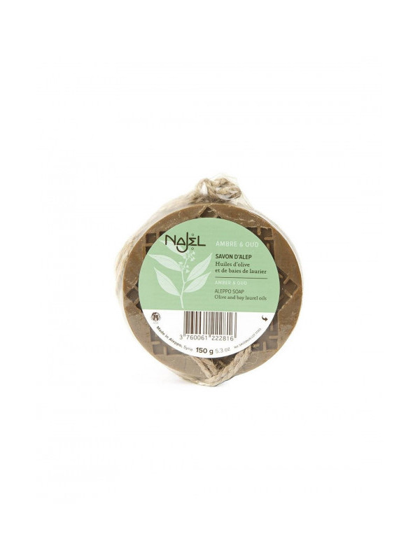 Sapun de Alep Najel cu ambra si lemn de agar (oud) - 150g Najel