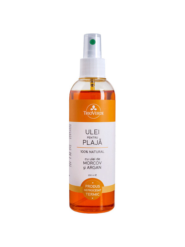 Ulei pentru plaja cu ulei de morcov si argan-Trio Verde