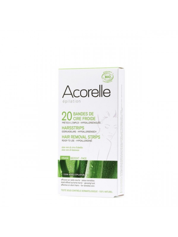 Benzi depilatoare cu ceara rece - fata 10x2buc - Acorelle