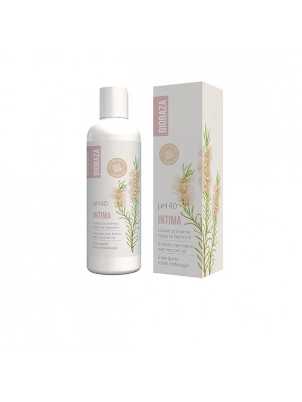 Gel intim natural cu ulei de arbore de ceai si acid lactic pH 4.0, Intima, Biobaza, 200 ml