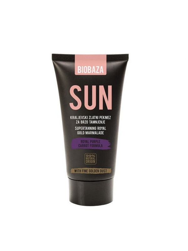 Royal gold marmelada de bronzat pentru fata si corp cu particule aurii, 30ml - BIOBAZA SUN