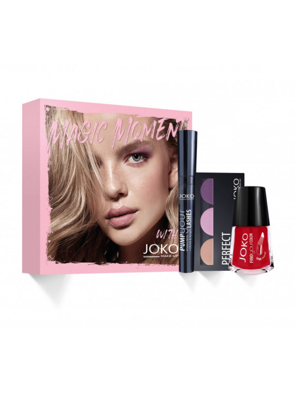 Set Cadou JOKO MAGIC MOMENT 3 (Rimel Pump Your Lashes + Fard TRIO 304 + Lac de unghii GRATIS)