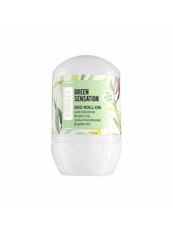 Deodorant natural pe baza de piatra de alaun Biobaza, Green Tea Sensation cu ceai verde, Femei, 50 ml