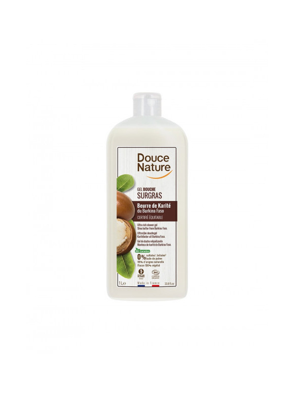 Gel de dus crema cu ulei de shea fara sulfati 1L FAMILY SIZE - Douce Nature