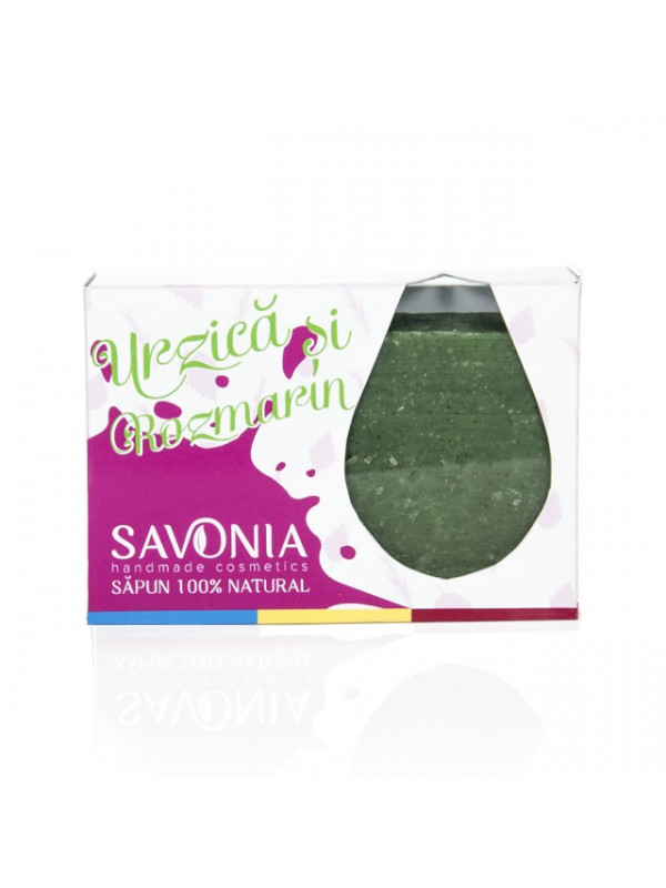 Sampon solid par gras cu urzica si rozmarin - Savonia