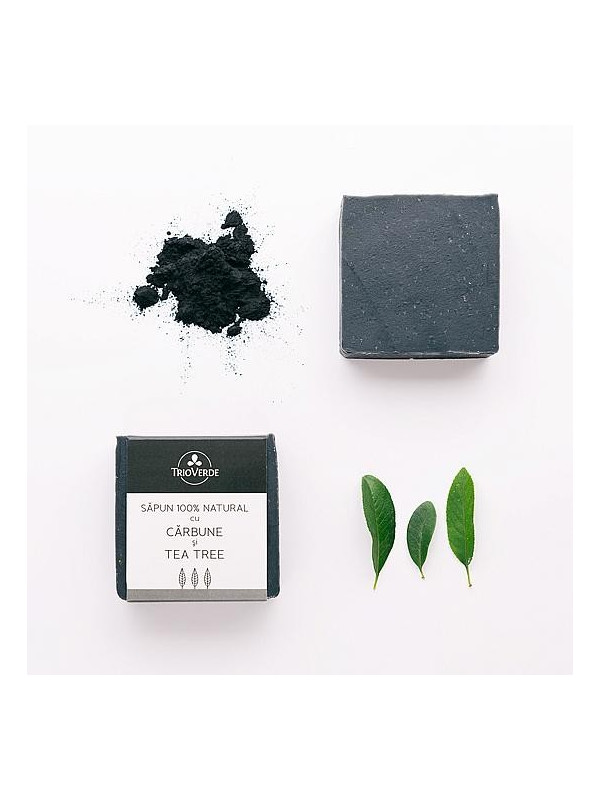 Sapun cu carbune si tea tree-Trio Verde