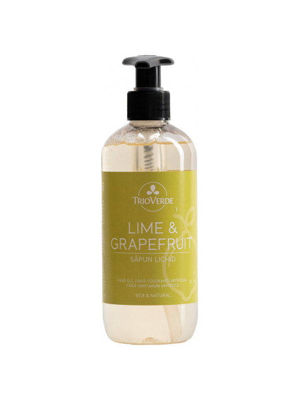 Săpun lichid de mâini cu Lime și Grapefruit 300ml - Trio verde