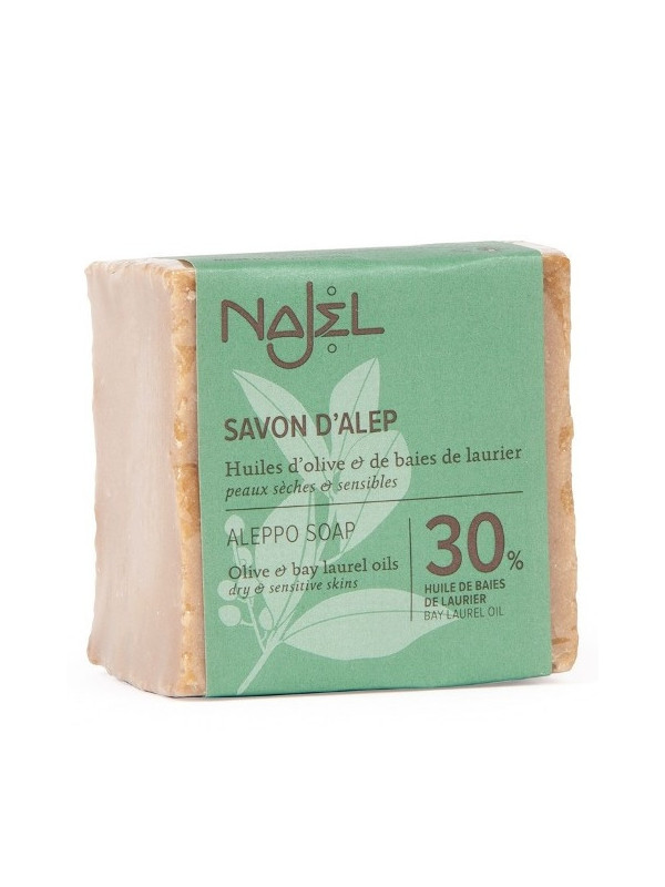 Sapun traditional de Alep cu 30% ulei de dafin, 185g - NAJEL