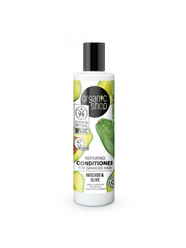 Balsam reparator par deteriorat cu avocado si masline, Avocado & Olive, 280 ml - Organic Shop