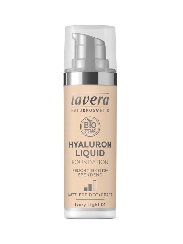 Fond de ten bio Hyaluron Liquid Ivory Light 01, 30ml - LAVERA
