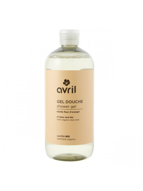Gel de dus bio cu flori de portocale, 500ml - Avril