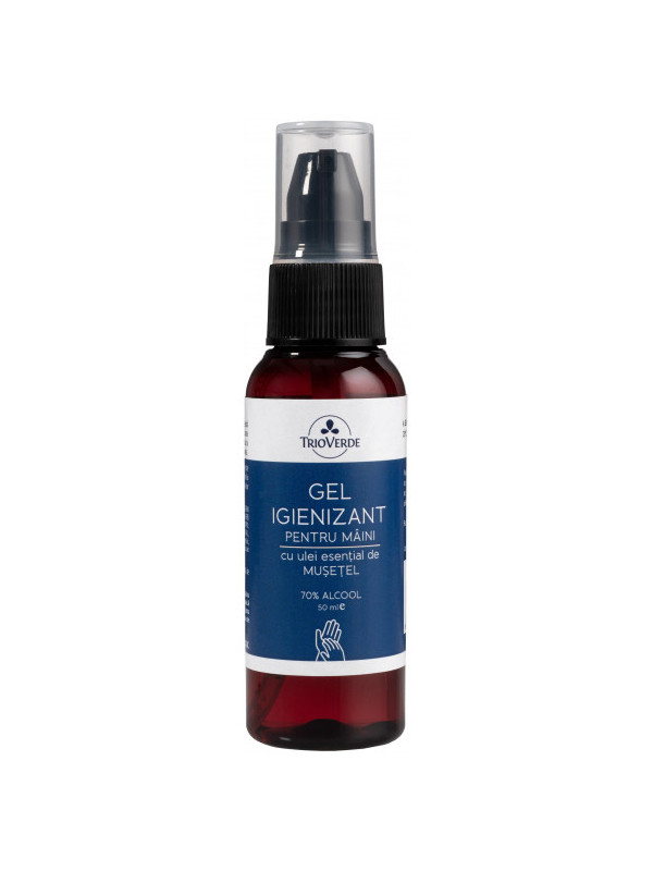Gel ingienizant de mâini cu alcool și glicerina 50 ml - Trio verde