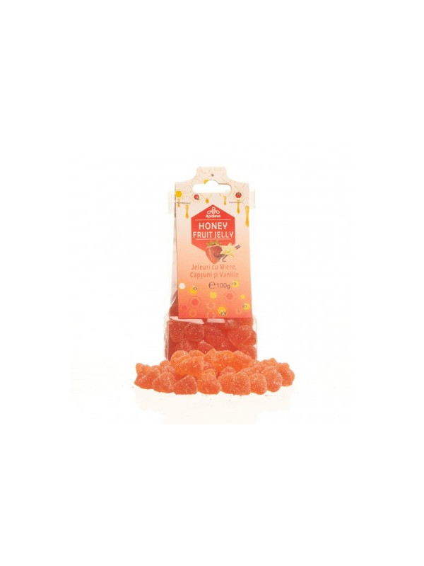 Jeleuri cu Miere, Cãpşuni şi Vanilie 100g -Apidava
