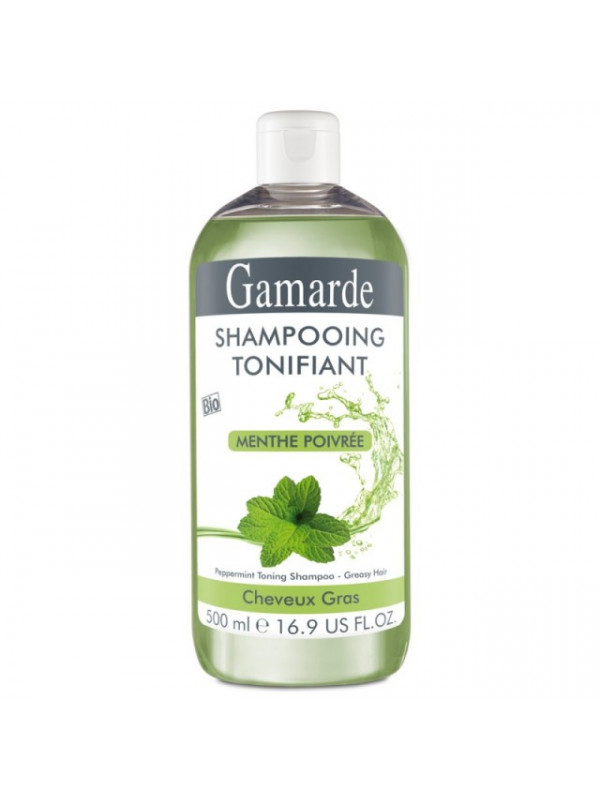 Sampon natural tonifiant pentru par gras cu menta si aloe vera - Gamarde