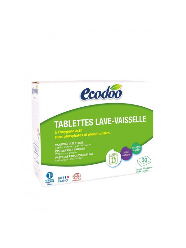 Tablete pentru masina de spalat vase certificate Bio - 30x20g - Ecodoo